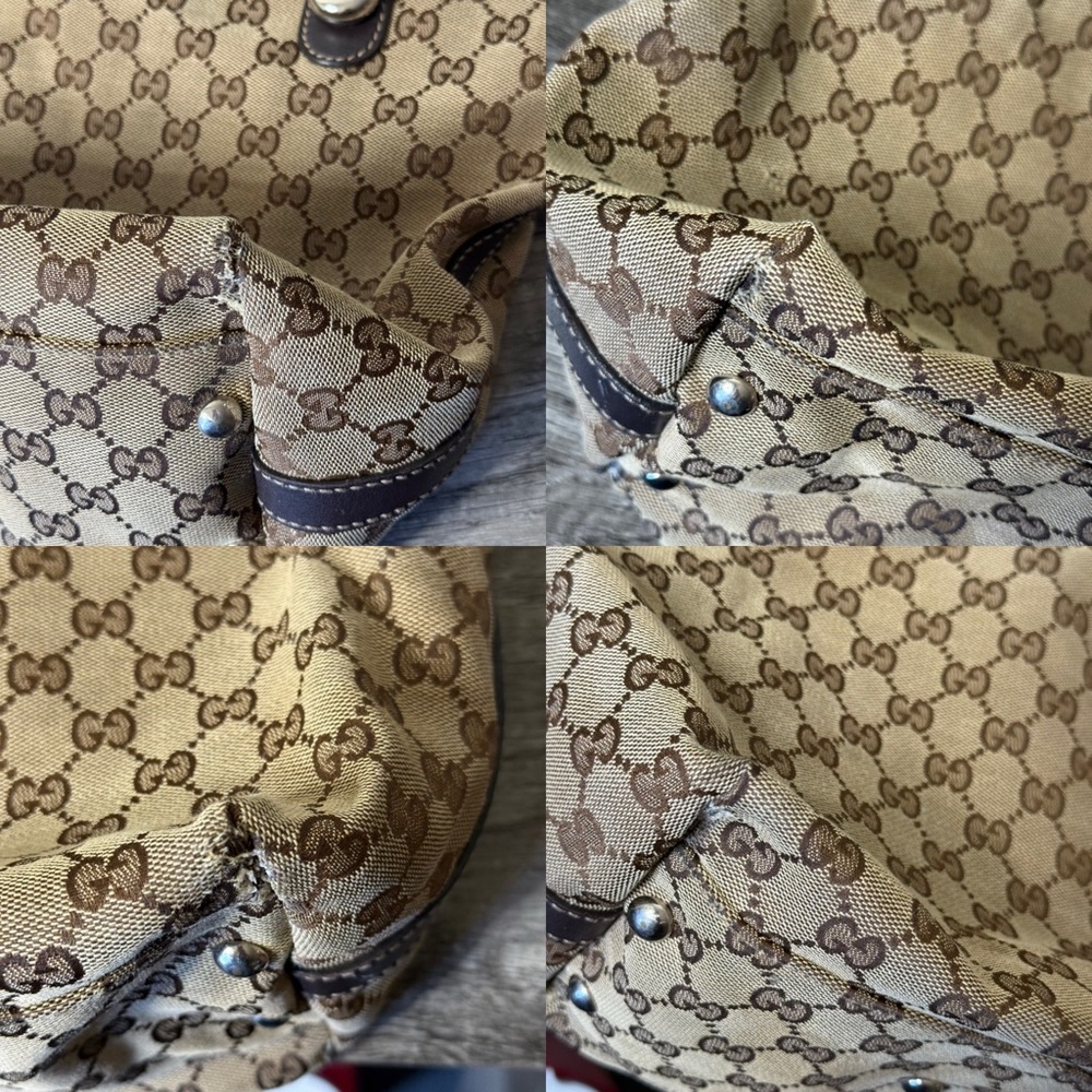 Authentic Gucci Sherry Line Medium Matchball Tote Brown GG - Picture 12 of 16